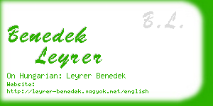 benedek leyrer business card